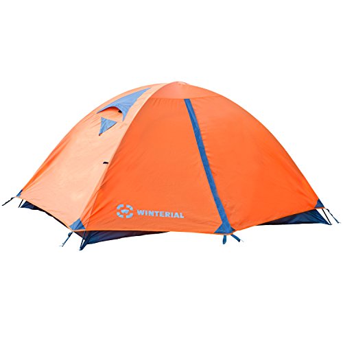 Winterial 2 Person Tent, Easy Setup Lightweight Camping and Backpacking 3 Season Tent, Compact