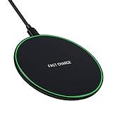 15W Wireless Charger Compatible for Samsung Galaxy S21 S20 S10 S9 S8 Plus S7 S6 Edge Note 9, iPhone 12 11 Pro Max SE 2020 X XR, LG G8 G7 ThinQ V60 V50 V40 Fast Charging Pad Qi-Certified
