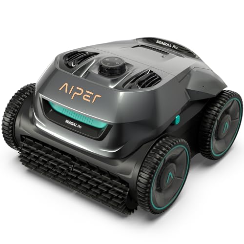 (2024 Upgrade) AIPER Seagull Pro Cordless Robotic Pool Vacuum Cleaner, Wall Climbing Pool Vacuum Lasts up to 150 Mins, Quad-Motor System, Smart Navigation, Ideal for In-Ground Pools up to 1,600 Sq.ft