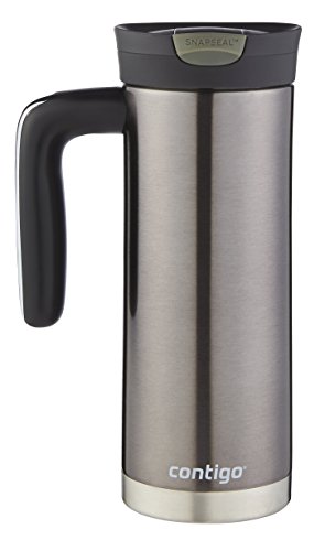 Contigo Superior 2.0 Stainless Steel Travel Mug with Handle and Leak-Proof Lid, Double-Wall Insulation Keeps Drinks Hot up to 7 Hours or Cold up to 18 Hours, 20oz Gunmetal