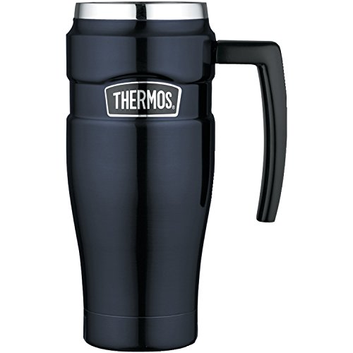 THERMOS Stainless King Vacuum-Insulated Travel Mug, 16 Ounce, Blue