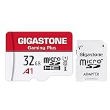 [Gigastone] Micro SD Card 32GB, Gaming Plus, MicroSDHC Memory Card for Nintendo-Switch, Smartpone, Roku, Full HD Video Recording, UHS-I U1 A1 Class 10, up to 90MB/s, with MicroSD to SD Adapter