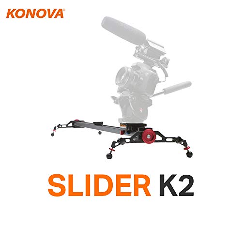 Konova Camera Slider Dolly K2 60cm (23.6 Inch) Track Aluminum Light Weight for Camera, Mobile Phone, DSLR, Payloads up to 40lbs (18kg) with Bag
