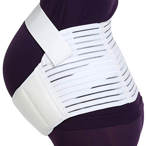 NEOtech Care Maternity Belt - Pregnancy Support - Waist/Back/Abdomen Band, Belly Brace (White, Size XXL)