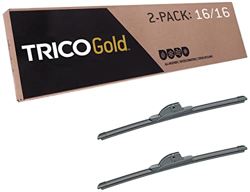 TRICO Gold® 16 Inch Pack of 2 Automotive Replacement Windshield Wiper Blades for My Car (18-1616), Easy DIY Install & Superior Road Visibility