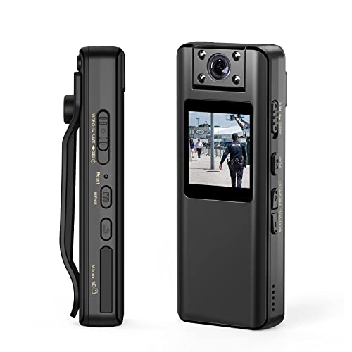 BOBLOV A22 Body Camera, 180° Rotatable Lens, 1080P HD BodyCam with OLED Screen to Playback, Portable Body Camera with Audio, 10 Hours Recording for Travel/Walking/Delivery(No Card)
