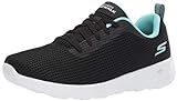 Skechers Women's GO Walk JOY-15641 Sneaker, Black/Aqua, 10 M US