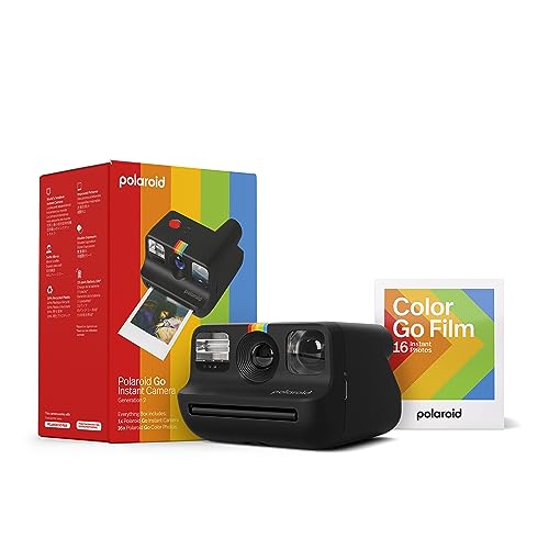 Polaroid Go Generation 2 - Mini Instant Camera + Film Bundle (16 Photos Included) - Black (6280)