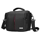 CADeN Camera Bag Case Shoulder Messenger Bag Compatible for Nikon, Canon, Sony, DSLR SLR Mirrorless Cameras and Lenses Black