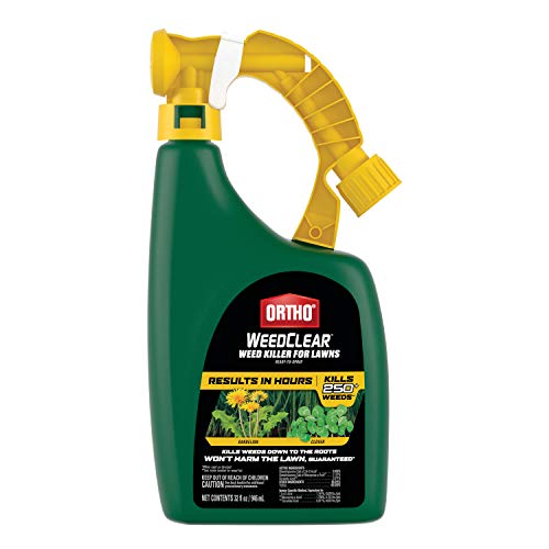 Ortho WeedClear Weed Killer for Lawns Ready-To-Spray: Treats up to 16,000 sq. ft., Won't Harm Grass (When Used as Directed), Kills Dandelion & Clover, 32 oz.