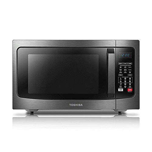 Toshiba 3-in-1 EC042A5C-BS Countertop Microwave Oven, Smart Sensor with 13 Auto Menus, Convection, Mute Function & ECO Mode, 1000W, 1.5 Cu Ft, Black, CU.FT