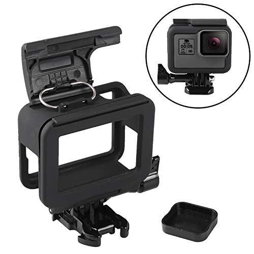 JINHEZO for GoPro Hero 5/6 / 7 Frame Clear View Shell, Protective Skeleton Housing Case, with Quick Release Buckle, Long Thumb Bolt Screw, and Lens Cap, Action