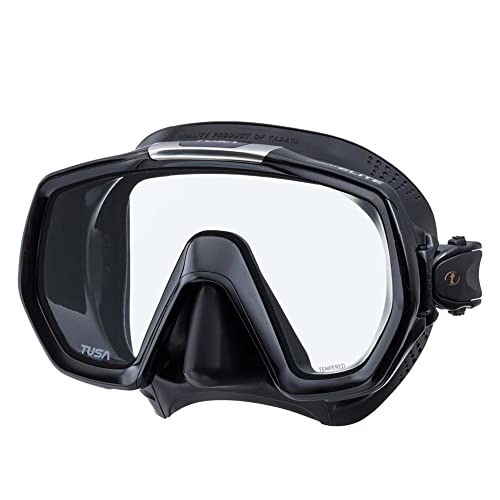 TUSA M-1003 Freedom Elite Scuba Diving Mask, Black/Black