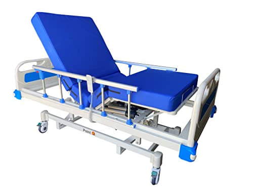 Point A (Model No : PAM-3) Premium 3 Function Full Electric Hospital Bed with 4.7' Memory Mattress Included (LINAK Motors & Control System and Individual Locking System with 5' casters)