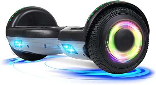 YHR Hoverboard with Bluetooth Speaker LED Lights, 6.5inch Self Balancing Hover board for Adults Kids Ages 6+ with UL2272 Certified