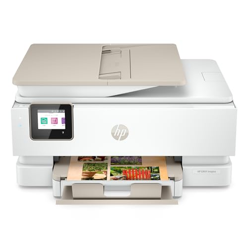 HP Envy Inspire 7958e Wireless Color All-in-One Printer with 6 Months Free Ink with HP+ (327A7A), White