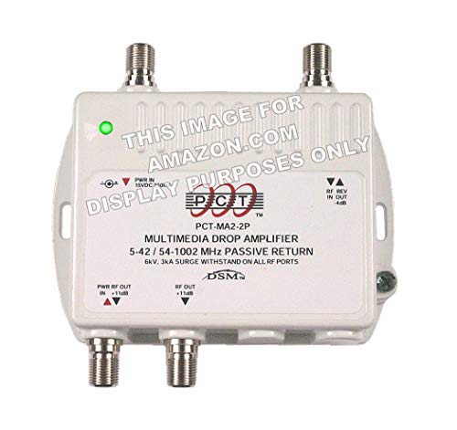 2-Port Bi-Directional Cable TV HDTV Amplifier Splitter Signal Booster with Passive Return Path