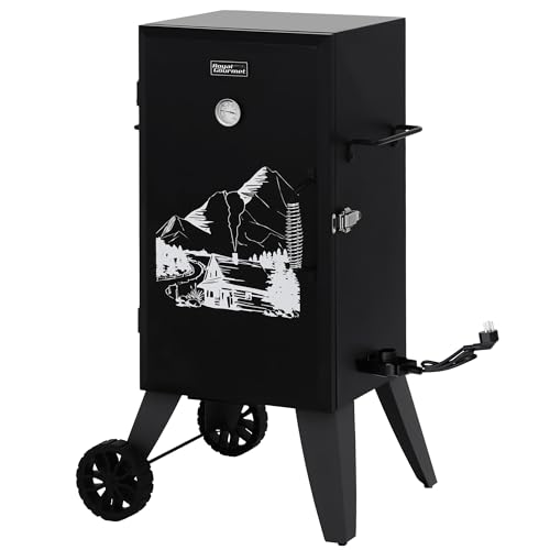Royal Gourmet SE2805 28-Inch Analog Electric Smoker with 3 Cooking Grates, 454 sq inches Cooking Area in Total, 1350W Output, Outdoor BBQ Smoker with Adjustable Temperature Control, Black
