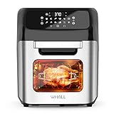 whall Air Fryer, 13QT Air Fryer Oven, Family Rotisserie Oven, 1700W Electric Air Fryer Toaster Oven, Tilt led Digital Touchscreen, 12-in-1 Presets for Baking, Roasting, Dehydrating, with Accessories (13QT)