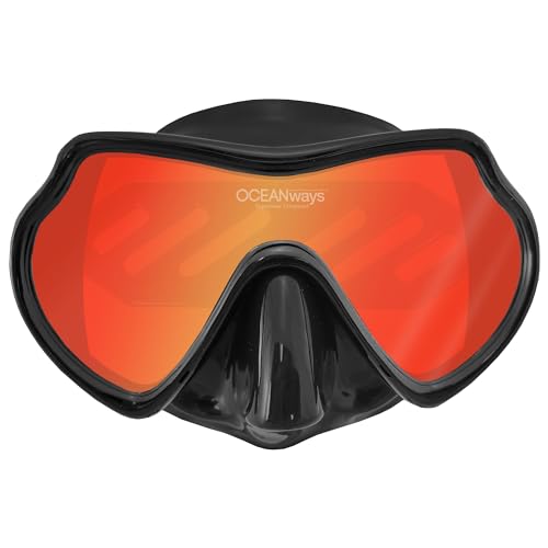 Oceanways SuperView-HD Mask - Black Silicone
