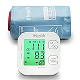 iHealth Track Smart Upper Arm Blood Pressure Monitor, Adjustable Cuff Large Arm Friendly, Bluetooth Blood Pressure Machine, App-Enabled for iOS & Android