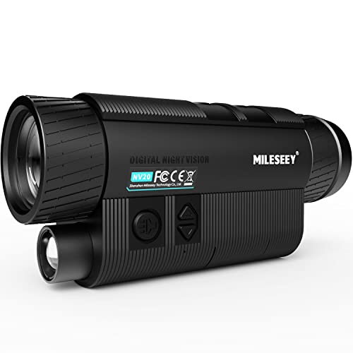Night Vision Monocular, MILESEEY Digital Night Vision Infrared Monocular,Night Vision Goggles with Take Photo/Video Record/Playback,High Capacity 2000mAh Rechargeable Battery for Outdoor Activities