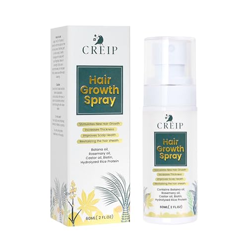 Hair Growth Serum Women: Natural Hair Growth Spray with Batana Oil, Castor Oil, Rosemary Oil, Rice Water, and Biotin - Nurturing Scalp and Effective Hair Thickening for Women and Men 2 FL OZ