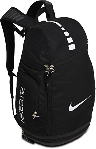 Nike Hoops Elite Max Air Team Backpack805(Black/Black/White, One Size)