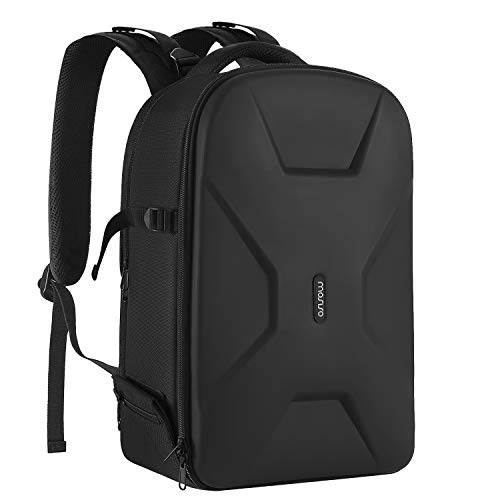 MOSISO Camera Backpack, DSLR/SLR/Mirrorless Photography Camera Bag 15-16 inch Waterproof Hardshell Case with Tripod Holder&Laptop Compartment Compatible with Canon/Nikon/Sony, Black