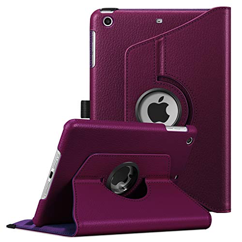 Fintie Rotating Case for iPad Mini 3/2 / 1-360 Degree Rotating Smart Stand Protective Cover with Auto Sleep/Wake for iPad Mini 1 / iPad Mini 2 / iPad Mini 3, Purple