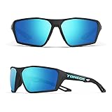 TOREGE Polarized Sports Sunglasses for Men Women Cycling Running Golf Fishing Sunglasses with Durable Lens Unbreakable Frame TR36 (C1)