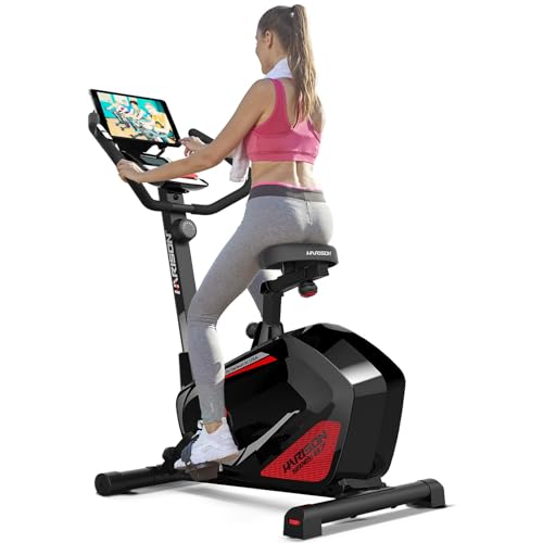 Magnetic Upright Exercise Bike Stationary Indoor Cycling Bike with Tablet Holder for Home Cardio Workout 300 LBS Capacity