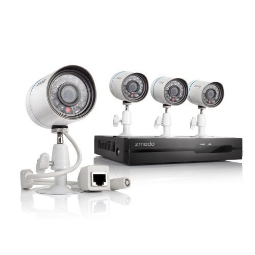 Zmodo SPoE Security System - 4 Channel NVR & 4 x 720p IP Cameras and 1TB Hard Drive