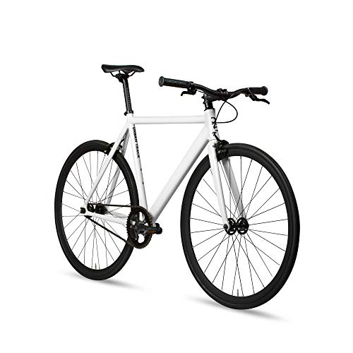6KU Aluminum Fixed Gear Single-Speed Fixie Urban Track Bike, Crisp White, 52cm/S