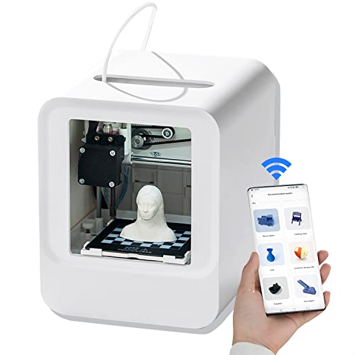 3D Printer, Intelligent APP Control AI 3D Desktop Printer,Fast Printing, Photo Modeling,Auto Levelling,Built-in Model Library,Printing Size 3.9'' x 3.9'' x 2.3'' Inch