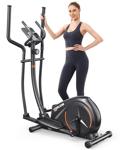 YOSUDA Elliptical Machine, Ellipticals for Home Use with Hyper-Quiet Magnetic Drive System, Upgrade 14IN Stride,16 Resistance Levels, LCD Monitor & iPad Mount