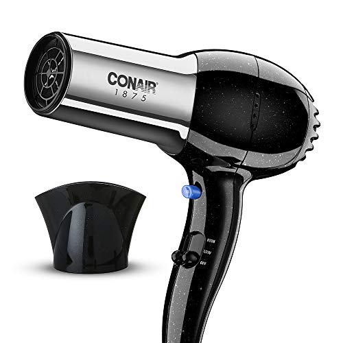Conair 1875 Watt Full Size Pro Hair Dryer with Ionic Conditioning , Black / Chrome, 1 Count