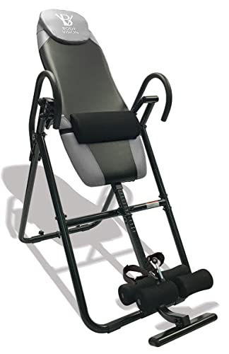 Body Vision IT9825 Premium Inversion Table with Removable Head Pillow & Lumbar Support Pad, - Heavy Duty - up to 250 lbs., Gray