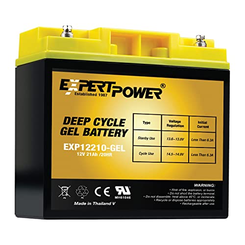 ExpertPower 12V 21AH Gel Deep Cycle Lead Acid Battery
