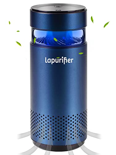 Lapurifier Portable Air Purifier, H13 HEPA Filter & 2200mAh Battery Powered, Small Car Air Purifier for Smokers, Remove Allergies Dust Smoke Pollen for Car, Office or Bedroom