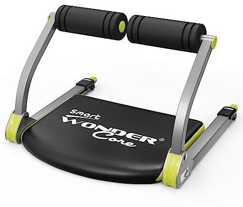 WONDER CORE SMART Sit Up Exercise Equipment, Abdominal Exercise Machine for Home, Ab Crunch Machine for Stomach Workout, Fitness Equipment for Abs Workout, Core Ab Exercise System Trainer (New Green)