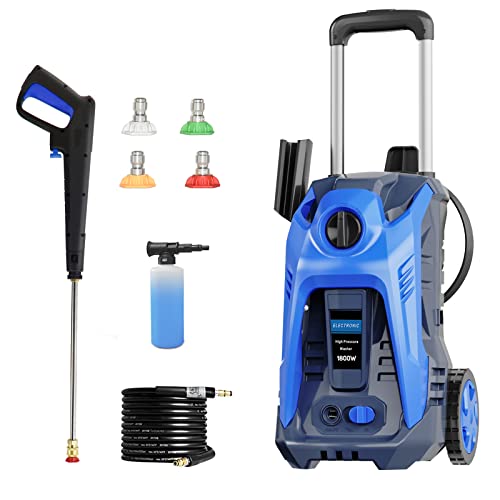 Electric Pressure Washer 4200 PSI 2.6 GPM Power Washer with 25FT Hose and 4 Quick Connect Nozzles Foam Cannon for Home Driveway Patio House