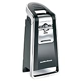 Hamilton Beach (76606ZA) Smooth Touch Electric Automatic Can Opener with Easy Push Down Lever, Opens All Standard-Size and Pop-Top Cans, Extra Tall, Black and Chrome