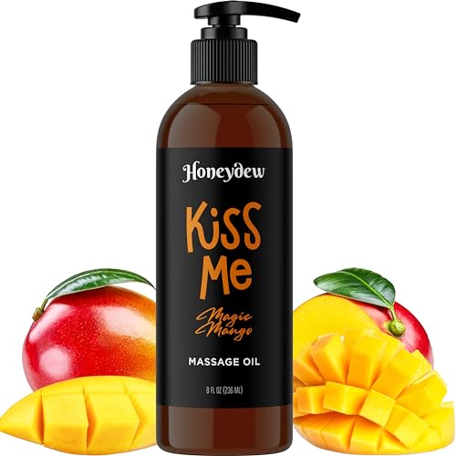 Mango Sensual Massage Oil for Couples - Alluring Tropical Full Body Massage Oil for Date Night and Nourishing Body Oil with Sweet Almond Oil - Smooth Gliding Non Staining Non Greasy Vegan Formula