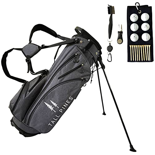 Tall Pines Golf Premium Canvas Stand Bag with Accessories Kit