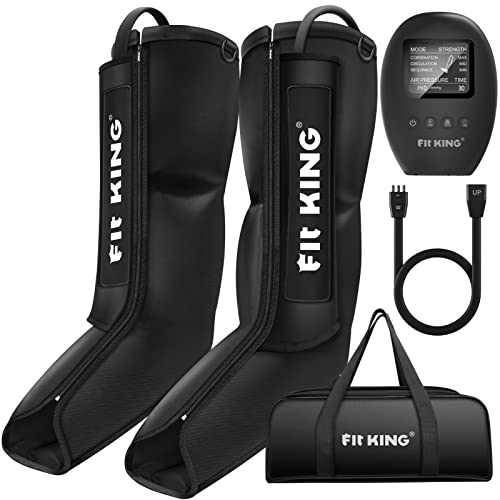 FIT KING Leg Compression Boots Massager for Foot and Calf Recovery (FSA or HSA Eligible), Upgraded Leg Massager for Blood Circulation, Muscle Relaxation, Relief Soreness and Pain