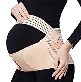 Pregnancy Belly Support Band Maternity Belt for Back & Waist & Pelvic Pain Relief and Postpartum Recovery,Beige,Plus Size