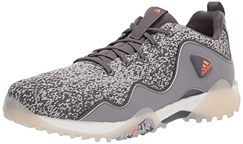 adidas Men's CodeChaos 21 Primeblue Spikeless Golf Shoes, Grey Five/Screaming Orange/Grey Three, 9
