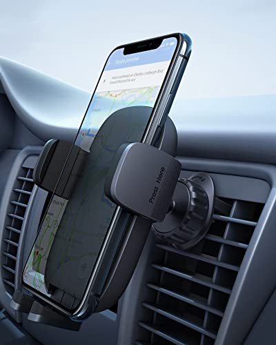 HHJ Phone Mount for Car [Super Stable & Easy] Upgraded Air Vent Clip Car Phone Holder Mount Fit for All Cell Phone with Thick Case Handsfree Car Mount for iPhone Automobile Cradles Universal