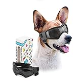 PETLESO Dog Goggles Small Breed, UV Protection Dog Sunglasses for Medium Breed Dog Goggles for Medium Dog, Black